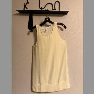 LEITH Pale Yellow Shift Dress with Racer Back Cut - Size M